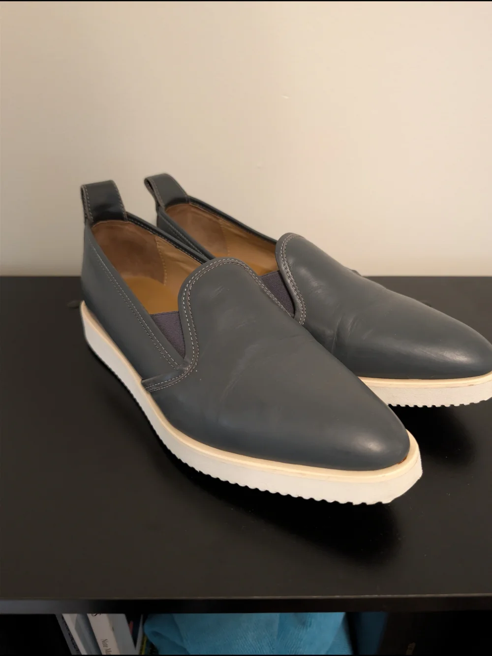 Everlane The Leather Street Shoes - Dark Gray - Made In Italy - Women 7.5